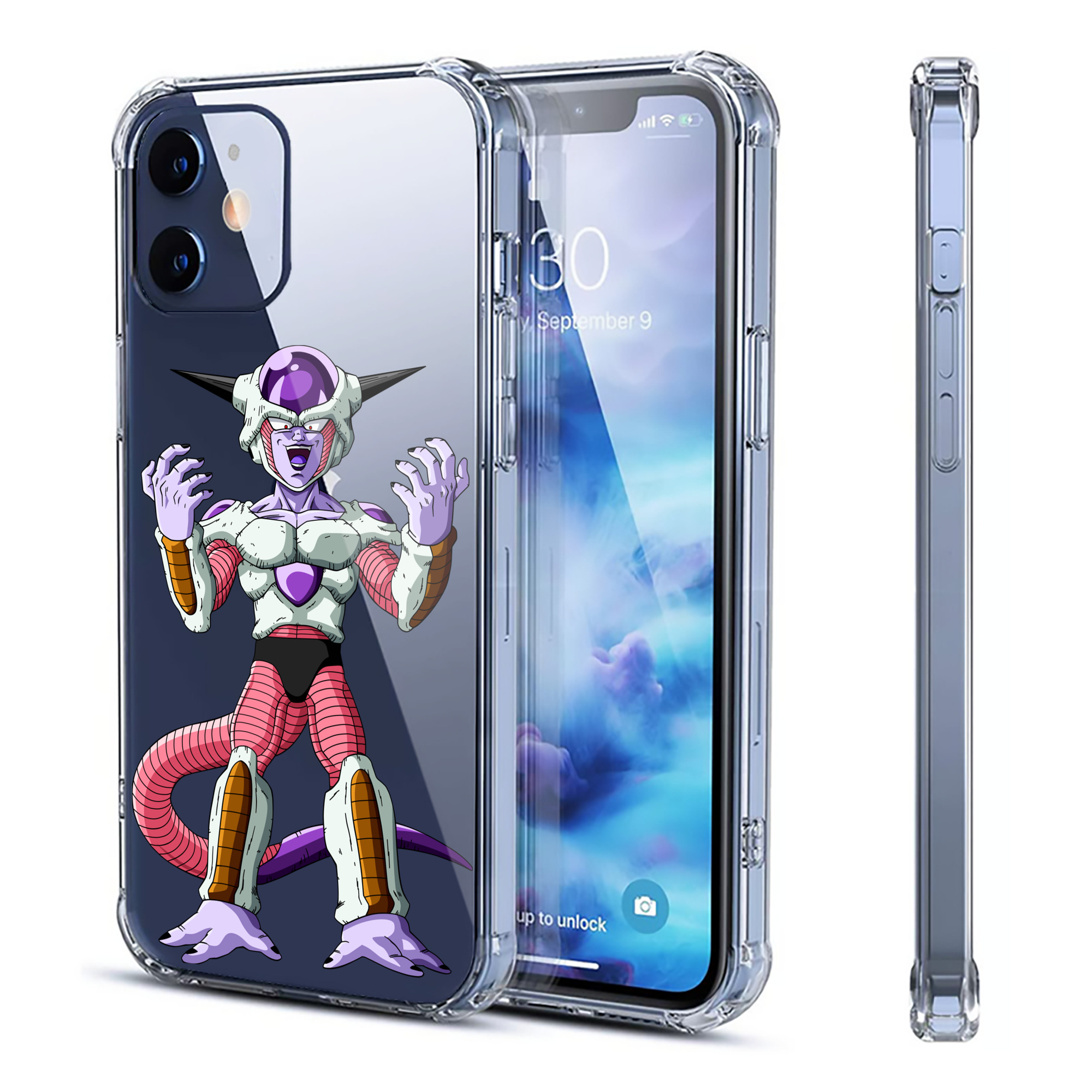 （画像用） ドラゴンボール フリーザ DRAGON BALL Frieza 【iPhone 12シリーズ対応】透明スマホケース（クリアソフトケース）